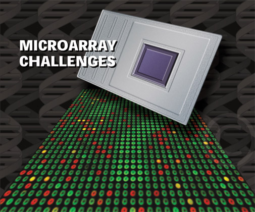 Microarray Challenges Illustration from The Scientist Magazine