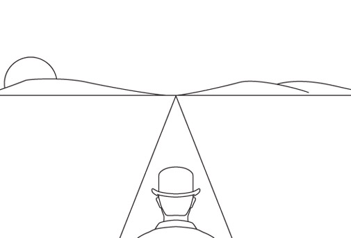 Cartoon of Man in Bowler Hat